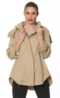 Ciao Milano Savina Rain Jacket 10 Ciao Milano Savina Rain Jacket -Premium Shoes Store 17868 KHAKI l