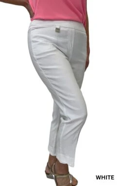 Women's Scallop Hem Capri Pants 7 Women's Scallop Hem Capri Pants -Premium Shoes Store 23016 WHITE l