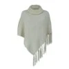 Chenille Cowl Neck Poncho