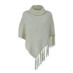Chenille Cowl Neck Poncho