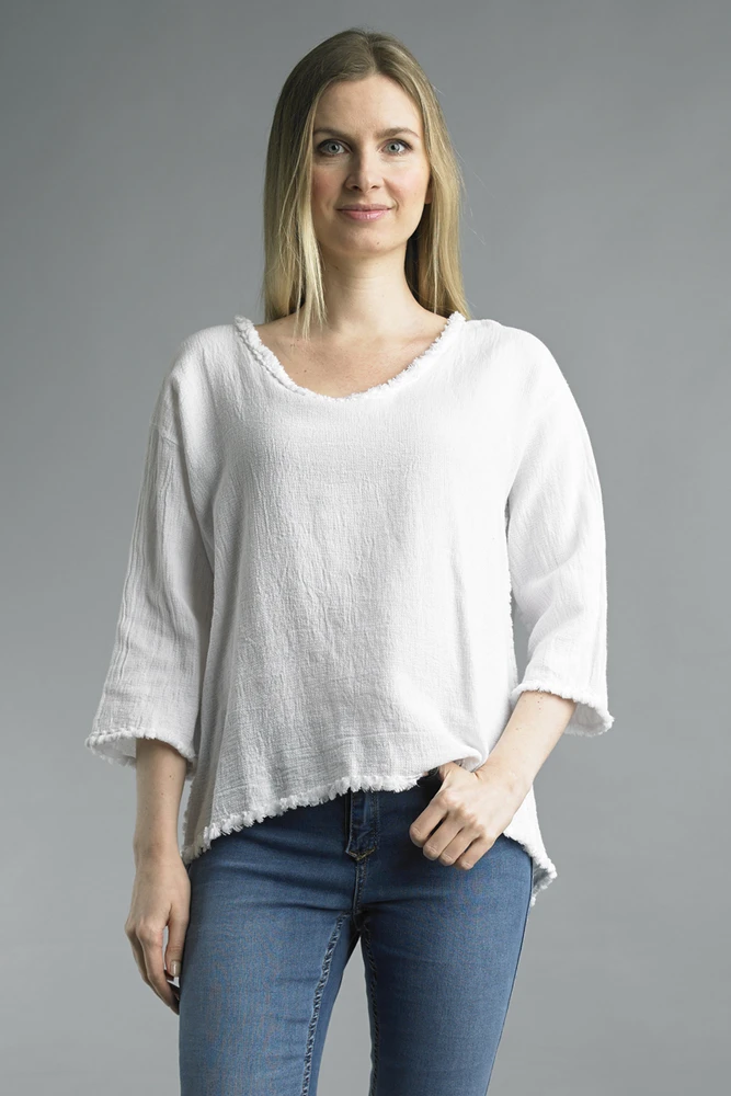 Trimmed Linen Top 4 Trimmed Linen Top - Image 4