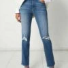High Rise Slim Straight Jeans