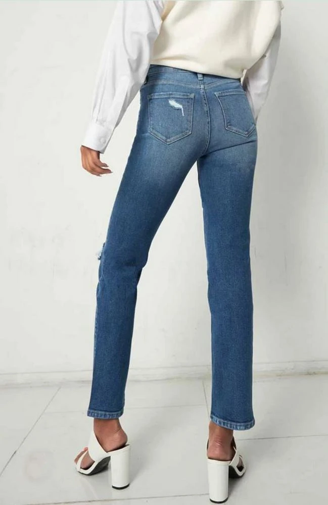 High Rise Slim Straight Jeans 2 High Rise Slim Straight Jeans - Image 2