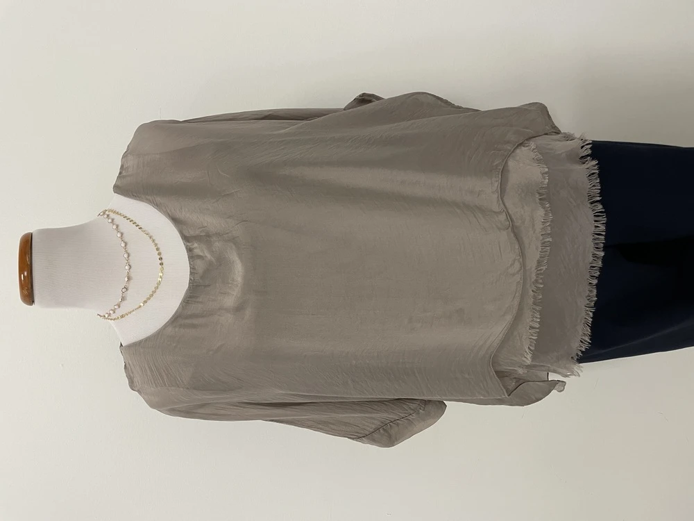 Solid Frayed Top 2 Solid Frayed Top - Image 2