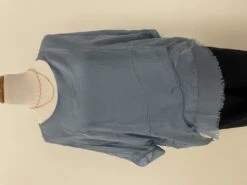 Solid Frayed Top 9 Solid Frayed Top -Premium Shoes Store 30636 DENIM l