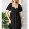 Short Puff Sleeve Dress