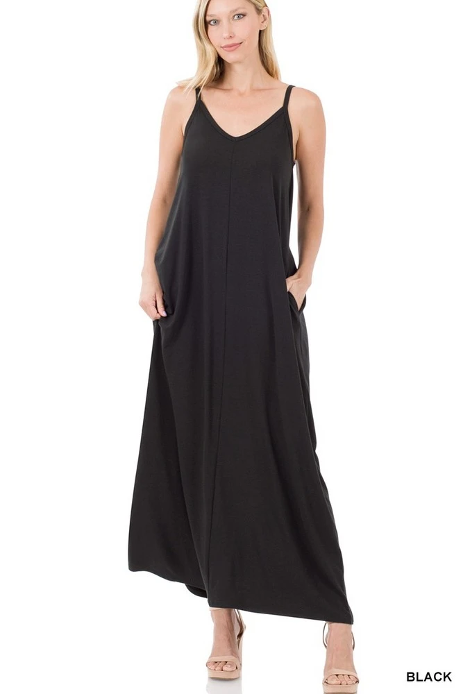 V- Neck Cami Maxi Dress 2 V- Neck Cami Maxi Dress - Image 2