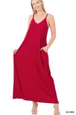 V- Neck Cami Maxi Dress
