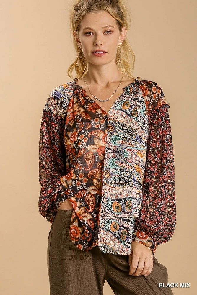 Mixed Print Top 1 Mixed Print Top