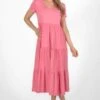 V Neck Tiered Dress