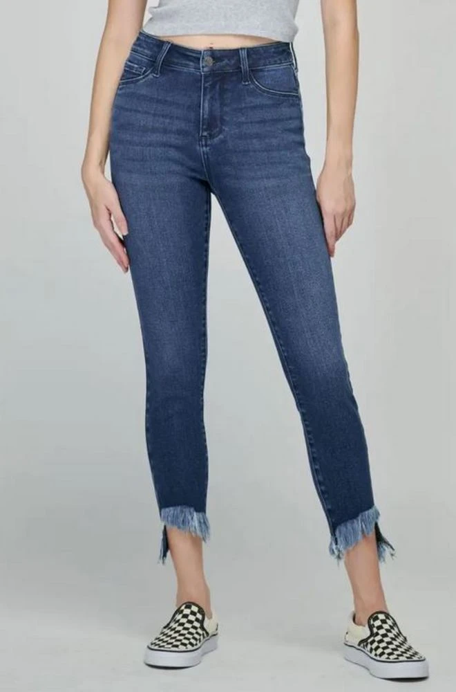 Mid Rise Crop Skinny Fray Jean 1 Mid Rise Crop Skinny Fray Jean