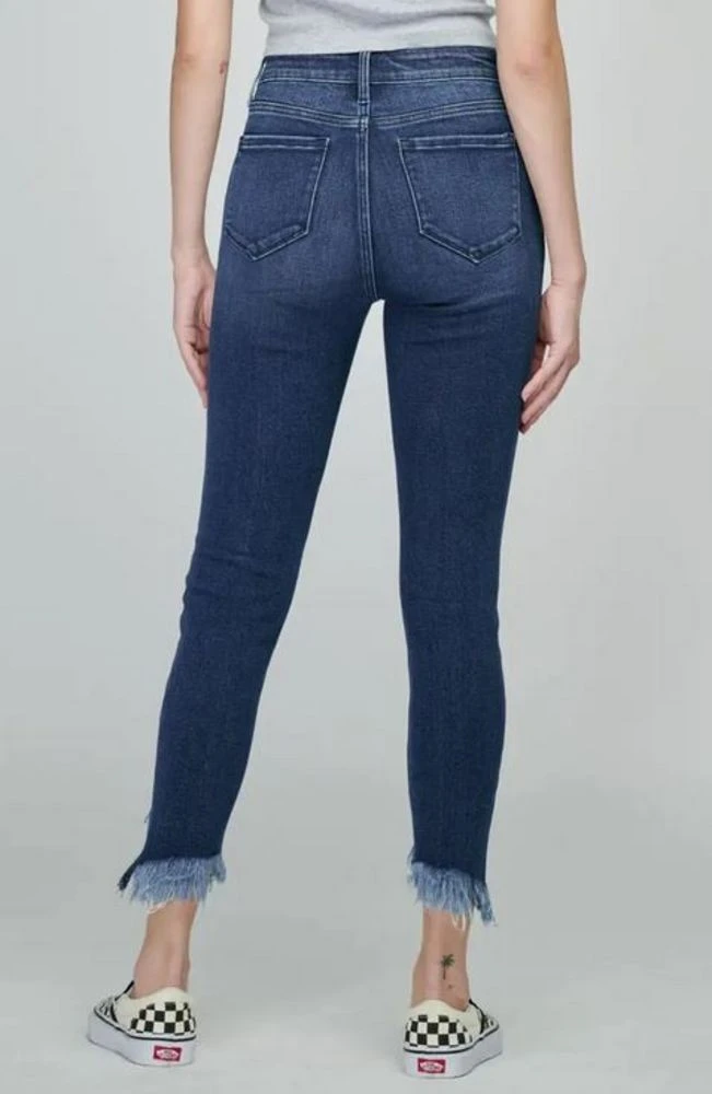 Mid Rise Crop Skinny Fray Jean 2 Mid Rise Crop Skinny Fray Jean - Image 2