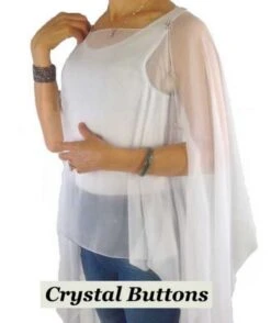 Six Crystal Button Poncho 5 Six Crystal Button Poncho -Premium Shoes Store 32314 SWH l