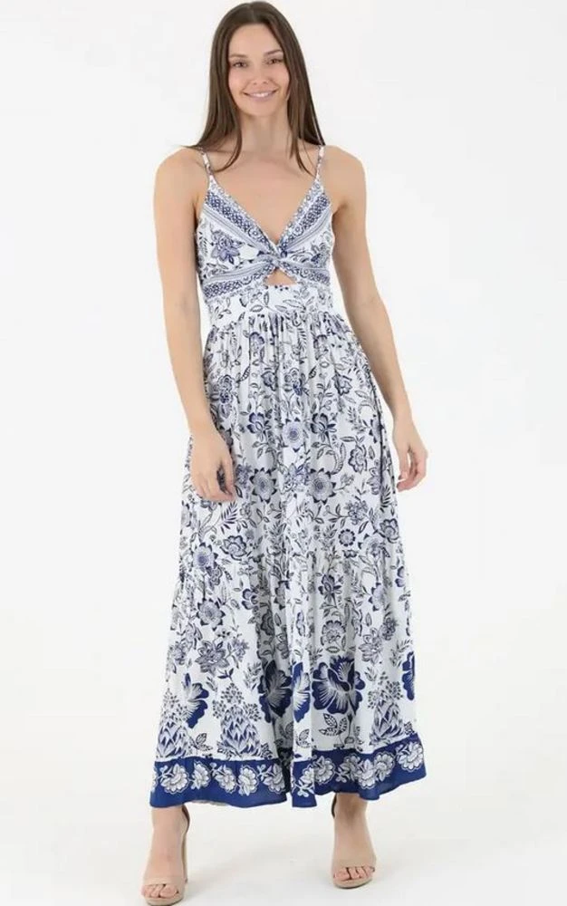 Floral Maxi Dress Ivory 1 Floral Maxi Dress Ivory