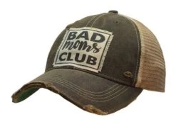 ` Bad Mom's Club ` Distressed Trucker Cap