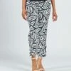 Leaf Strip Side Ankle Pants