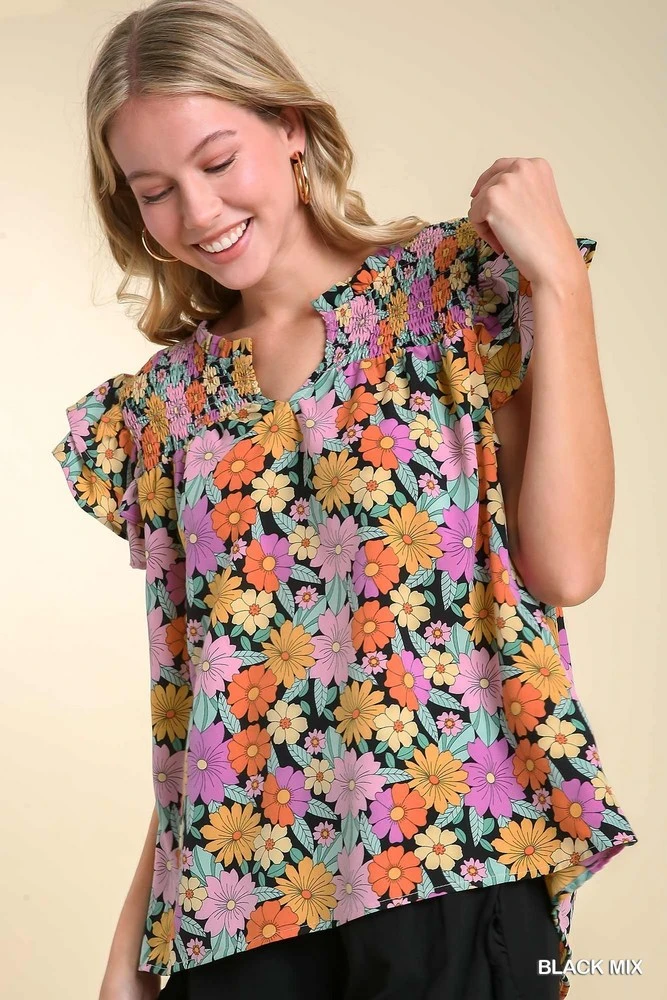 Floral Smocked York Top 2 Floral Smocked York Top - Image 2