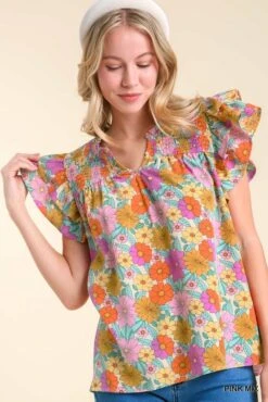 Floral Smocked York Top