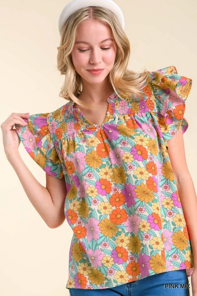 Floral Smocked York Top 1 Floral Smocked York Top