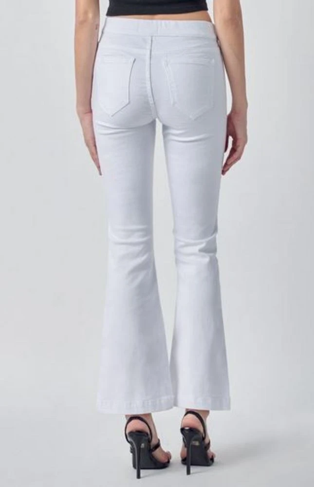 30 In White Flare Mid Rise Jegging 2 30 In White Flare Mid Rise Jegging - Image 2