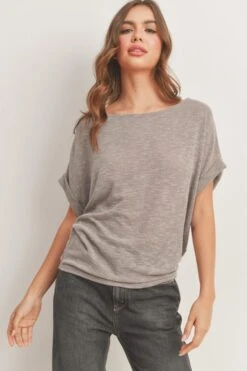Slub Knit Top -Premium Shoes Store 32700 LVDRGRY l