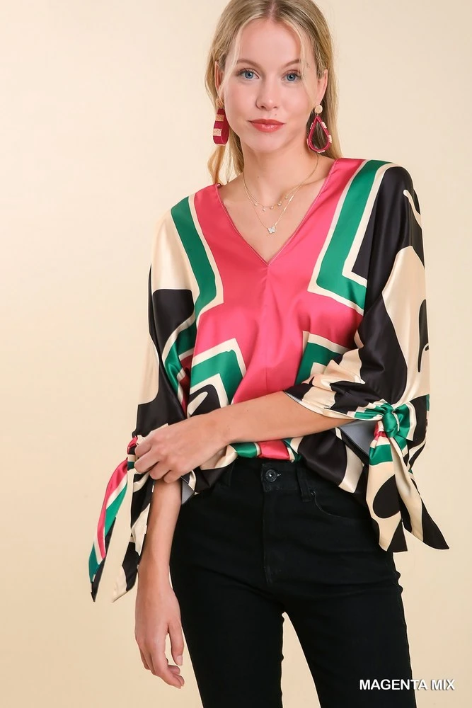 Satin Print Top 1 Satin Print Top