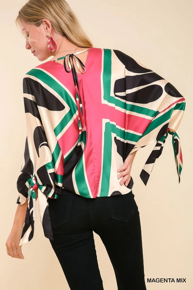 Satin Print Top 2 Satin Print Top - Image 2