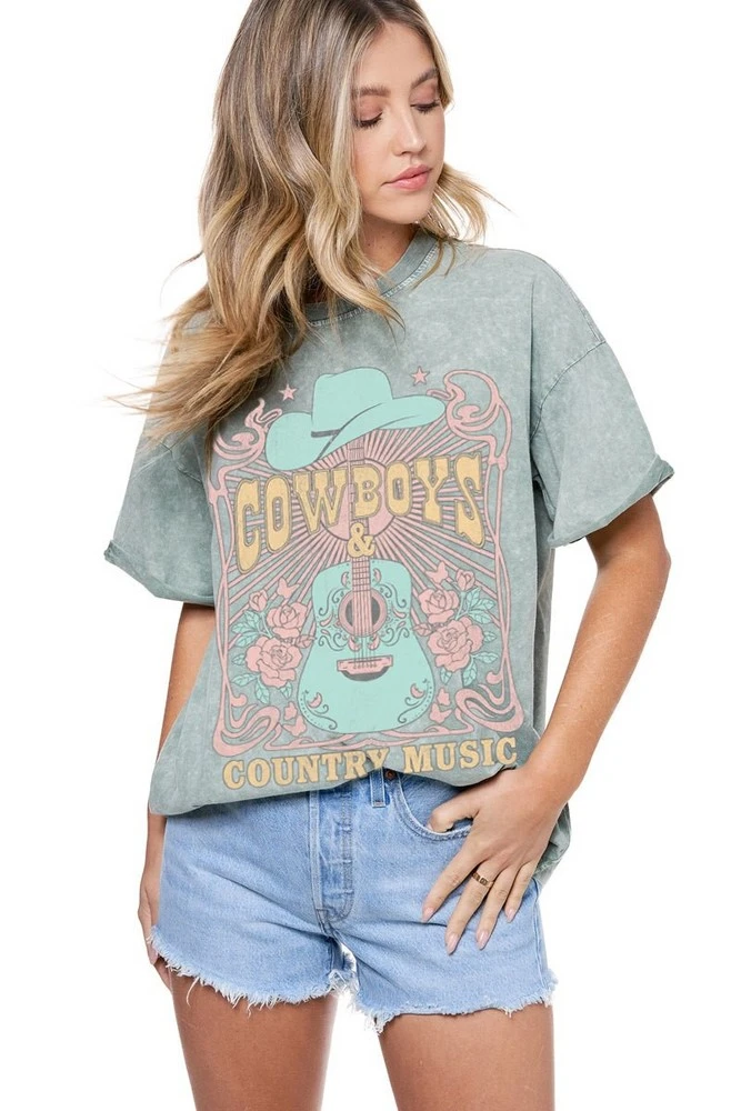 Cowboys And Country Music Tee 2 Cowboys And Country Music Tee - Image 2